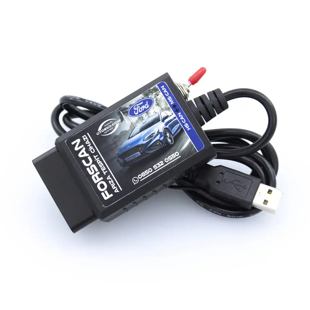 Ford FORScan USB Kablolu Gizli Özellik Açma ve Kodlama Cihazı (HS-CAN / MS-CAN Switchli PIC18F25K80)
